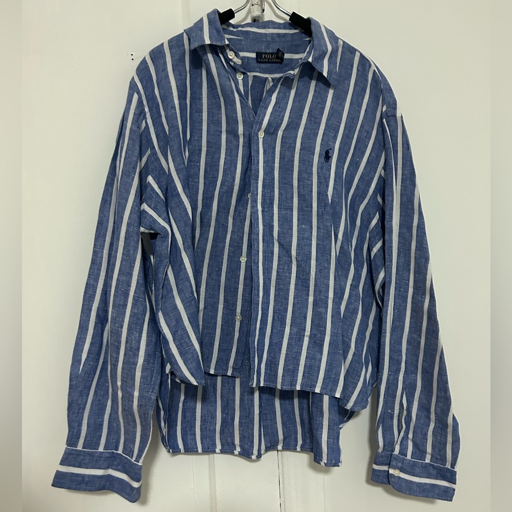 ralph lauren crop dress shirt